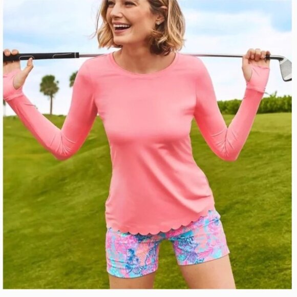 Lilly Pulitzer  Luxletic 5" Nakia Multi Splendor In The Sand Shorts | 8  UPF 50+ - Picture 3 of 12